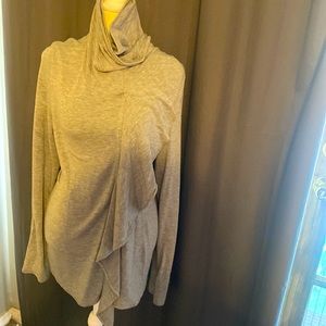 Ruffle Front Jersey Jacket